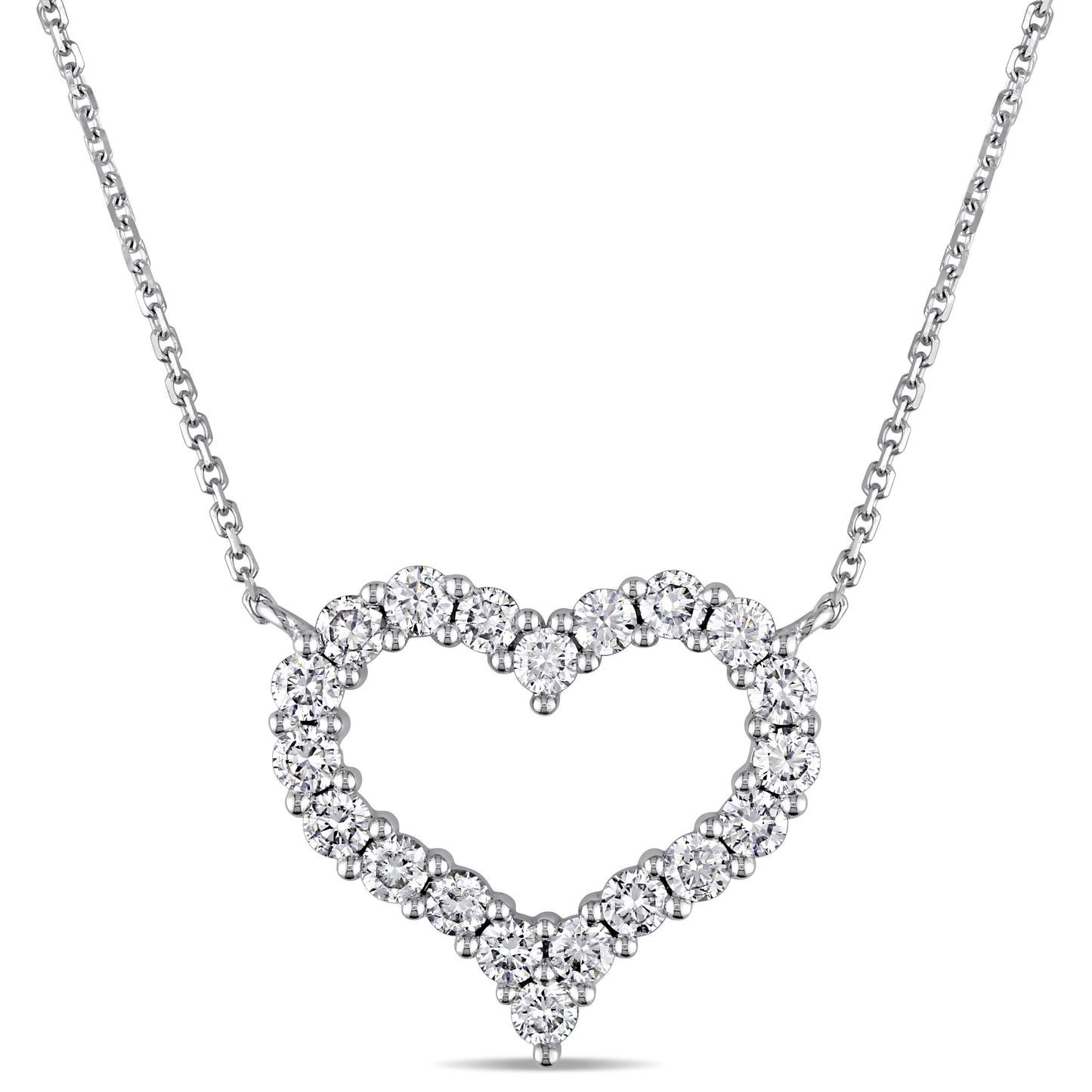 Round Cut Cubic Zirconia in 925 Sterling Silver Necklace 7