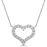 Round Cut Cubic Zirconia in 925 Sterling Silver Necklace 7