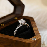 Stunning 2.0 CT Round Moissanite Engagement Ring with Twisted Pave Design 3