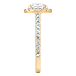 Stunning 1.0- 2.0 CT Cushion Moissanite Engagement Ring with Halo & Pave Design 4
