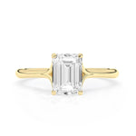 Stunning 2.0 CT Emerald Moissanite Engagement Ring with Solitaire & Split Shank Design 1