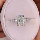Classic 2.50 CT Radiant Moissanite Engagement Ring with Pave Design 6
