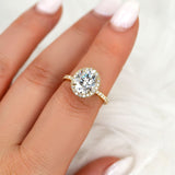 Stunning 2 CT Oval Moissanite Engagement Ring with Pave Design 9