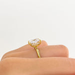 Stunning 3.0 CT Radiant Moissanite Engagement Ring in Hidden Halo Design 8