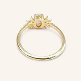 Stunning 1 CT Marquise Moissanite Engagement Ring With Cluster Design 3