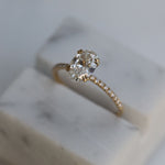 1.21 CT Oval Cut Pave CVD E/VS1 Diamond Engagement Ring 7
