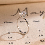 Stunning 3.0 CT Oval Moissanite Engagement Ring with Hidden Halo Design 7