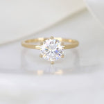Stunning 2.0 CT Round Moissanite Engagement Ring with Solitaire Design 1