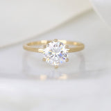 Stunning 2.0 CT Round Moissanite Engagement Ring with Solitaire Design 1