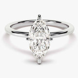 Stunning 1.5 CT Marquise Moissanite Engagement Ring with Solitaire Design 4