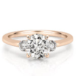 Stunning 0.50-1.50 CT Round Moissanite Engagement Ring with Three Stone Design 6