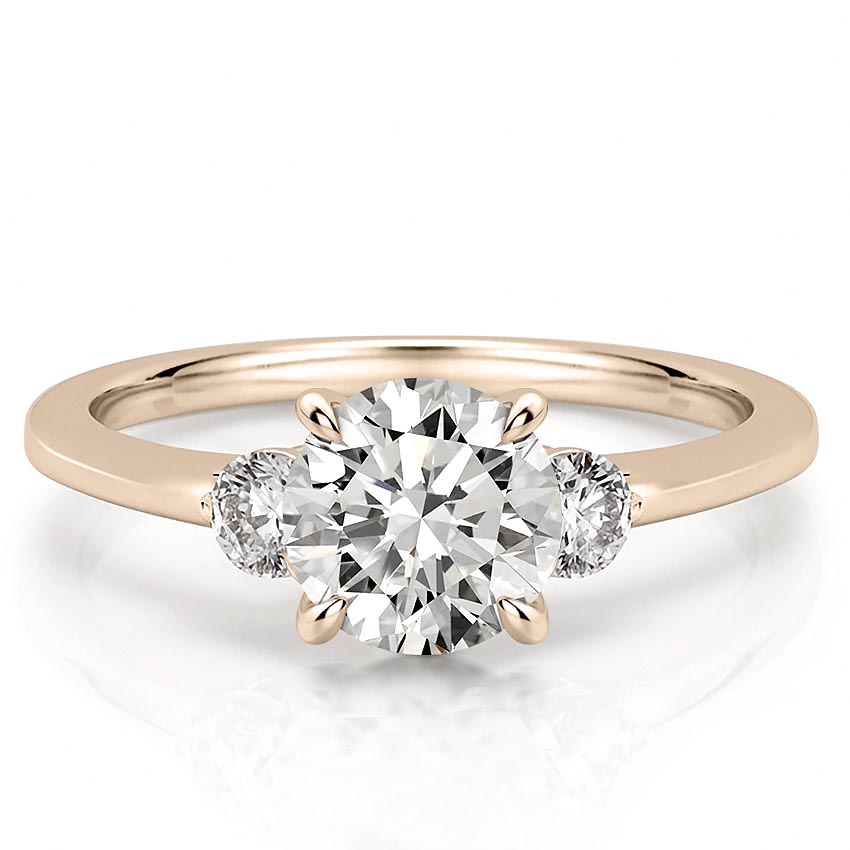 Stunning 0.50-1.50 CT Round Moissanite Engagement Ring with Three Stone Design 6