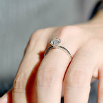Stunning 1.0 CT Round Moissanite Engagement Ring with Solitaire Design 5