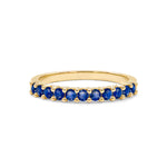 0.33 TCW Round Sapphire Lab Made Diamond- September Birthstone Wedding Band 5