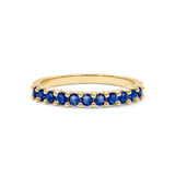 0.33 TCW Round Sapphire Lab Made Diamond- September Birthstone Wedding Band 5