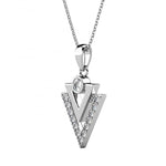 Round Cut Cubic Zirconia in 925 Sterling Silver Necklace 2