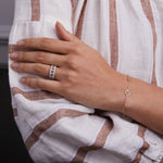 0.33 TCW Round Sapphire Lab Made Diamond- September Birthstone Wedding Band 3