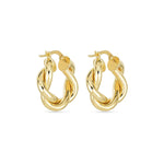 Stunning Twisted Hoops Earrings in Gold 3