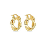Stunning Twisted Hoops Earrings in Gold 3