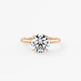 Round Split Shank Lab Grown Diamond Engagement Ring