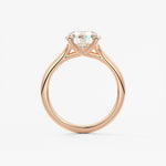 Round Split Shank Lab Grown Diamond Engagement Ring