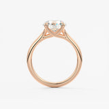 Round Split Shank Lab Grown Diamond Engagement Ring