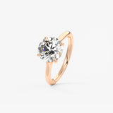 Round Split Shank Lab Grown Diamond Engagement Ring