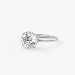 Round Split Shank Lab Grown Diamond Engagement Ring