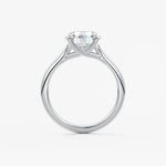 Round Split Shank Lab Grown Diamond Engagement Ring