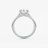 Round Split Shank Lab Grown Diamond Engagement Ring