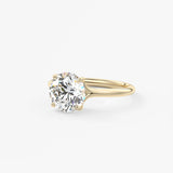 Round Split Shank Lab Grown Diamond Engagement Ring