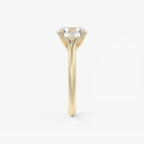 Round Split Shank Lab Grown Diamond Engagement Ring
