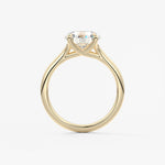 Round Split Shank Lab Grown Diamond Engagement Ring