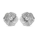 Round Cut Cubic Zirconia in 925 Sterling Silver Earrings 1
