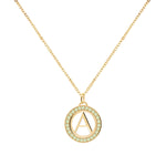 0.21 TCW Round Peridot Lab Made Diamond- August Birthstone Pendant Necklace 4