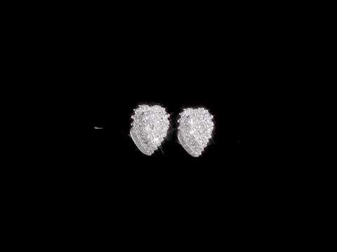 Round Cut Cubic Zirconia in 925 Sterling Silver Earrings 4