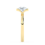 Stunning 2.0 CT Cushion Moissanite Engagement Ring with Half Bezel Design 2