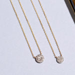 0.50 CT Round Moissanite Diamond Cluster Pendant Necklace in Solid Gold 9