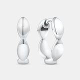 Round Cut Cubic Zirconia in 925 Sterling Silver Earrings 1