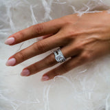 Radiant Cut Solitaire Style Cubic Zirconia in 925 Sterling Silver Ring 6