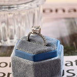 Stunning 2.0 CT Round Moissanite Engagement Ring with Pave Design 9
