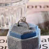 Stunning 2.0 CT Round Moissanite Engagement Ring with Pave Design 9