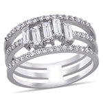 Round Cut Cubic Zirconia in 925 Sterling Silver Wedding Bands 8