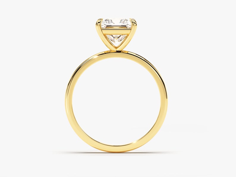 Stunning 1.5 CT Princess Moissanite Engagement Ring with Solitaire Design 3