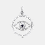 Round Cut Cubic Zirconia in 925 Sterling Silver Necklace 1