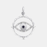 Round Cut Cubic Zirconia in 925 Sterling Silver Necklace 1