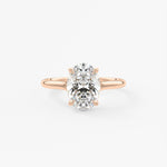 Oval Split Shank Lab Grown Diamond Engagement Ring