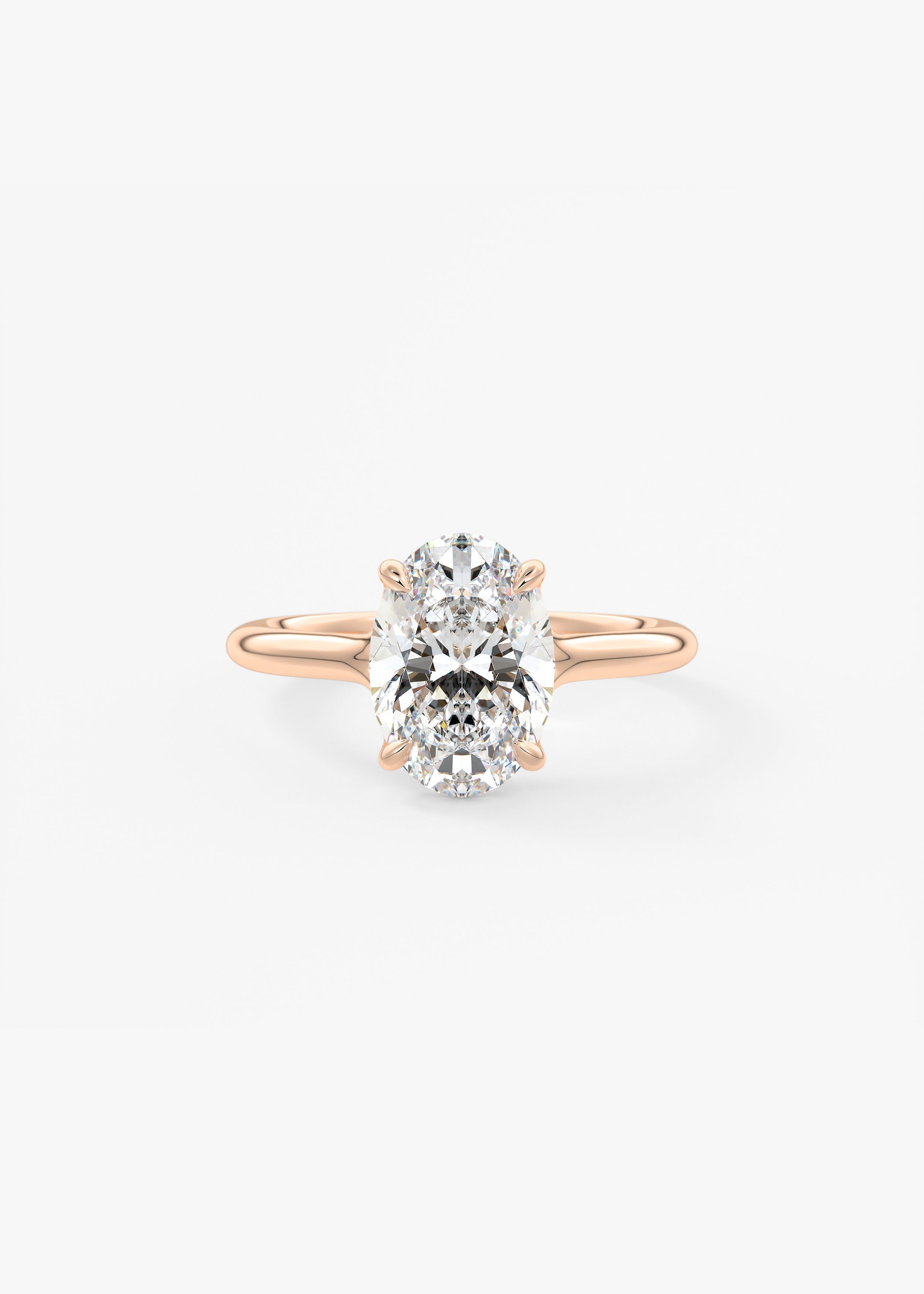 Oval Split Shank Lab Grown Diamond Engagement Ring