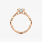Oval Split Shank Lab Grown Diamond Engagement Ring