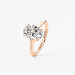 Oval Split Shank Lab Grown Diamond Engagement Ring